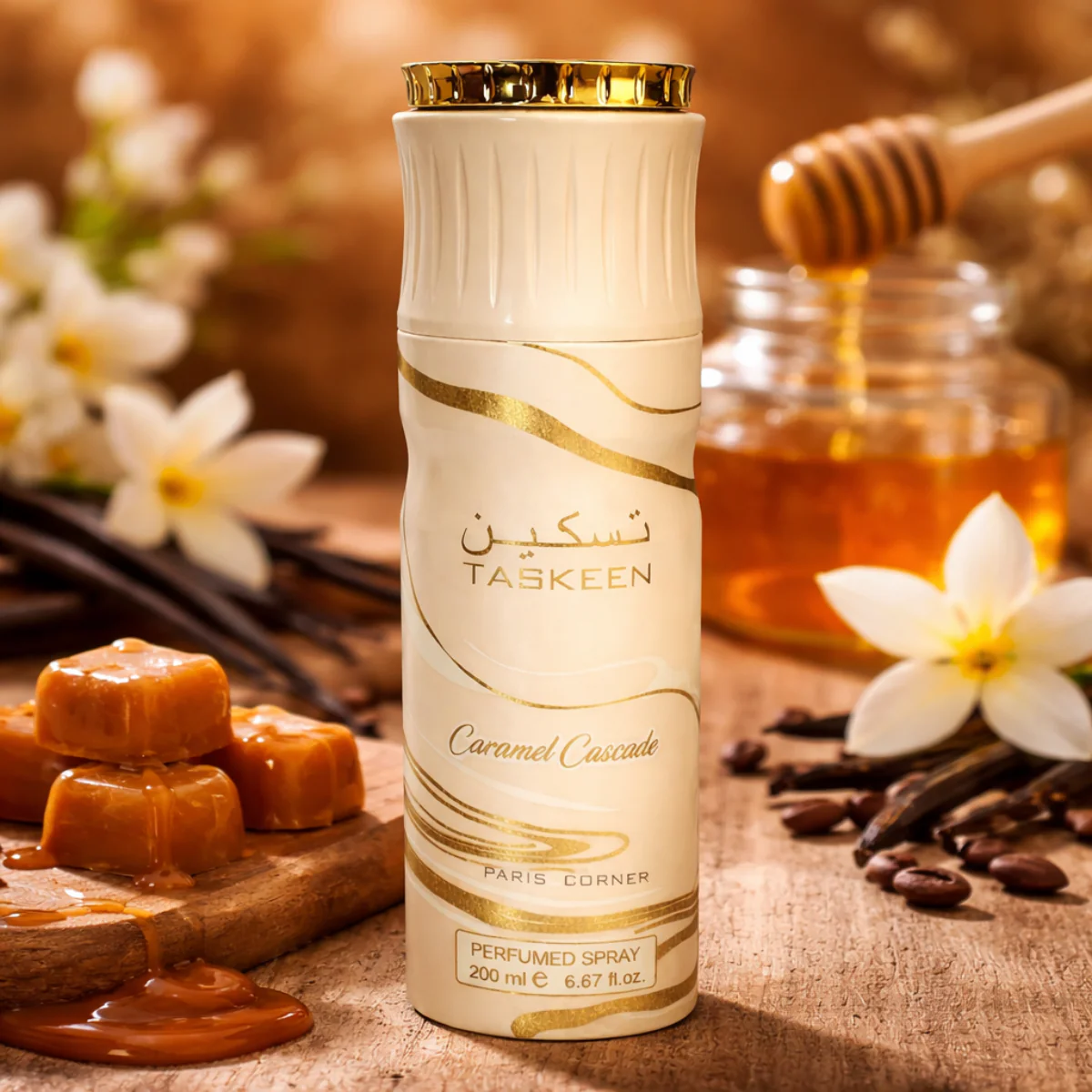Taskeen Caramel Cascade Body Spray Deo - Image 2